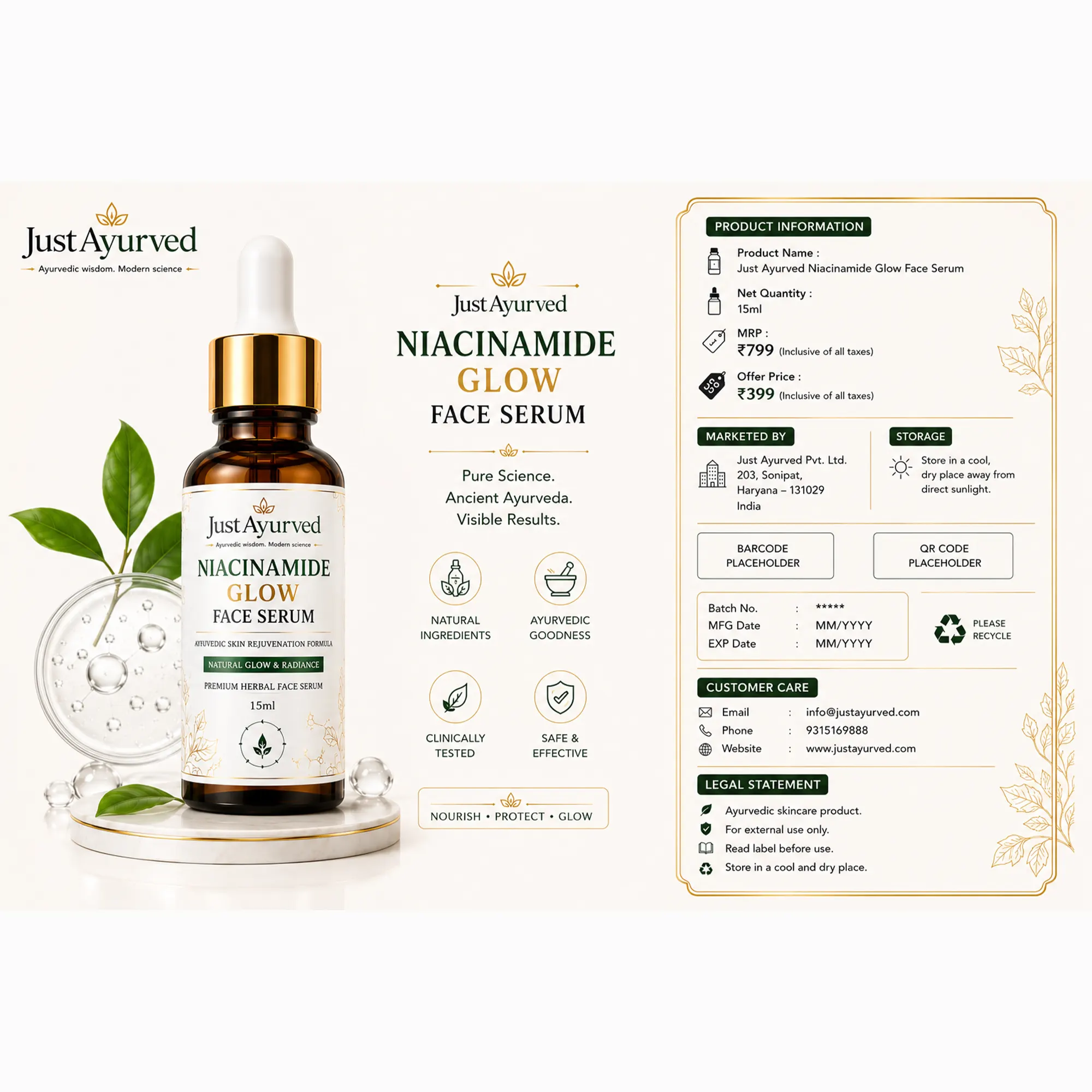 Glow Face Serum with 3% Niacinamide