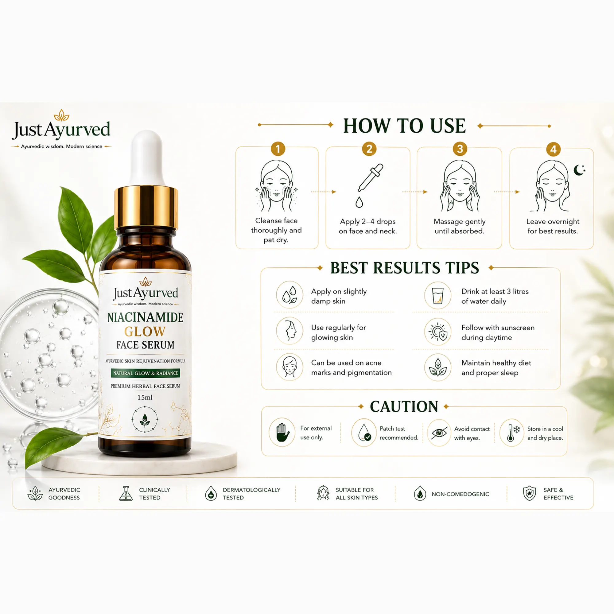 Glow Face Serum with 3% Niacinamide