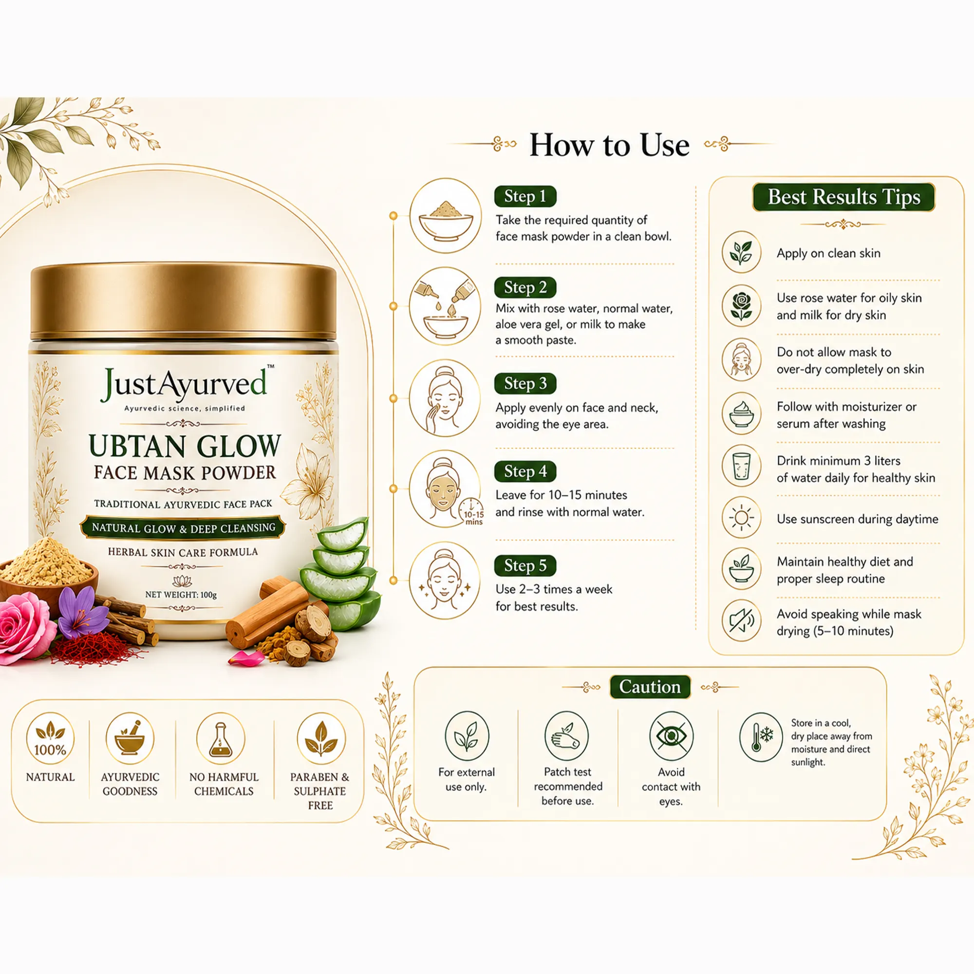 Ubtan Glow Face Mask Powder