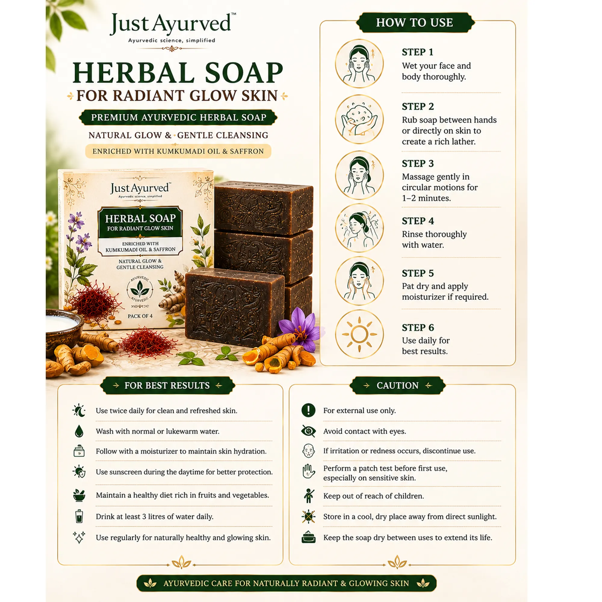Just Ayurved Herbal Soap