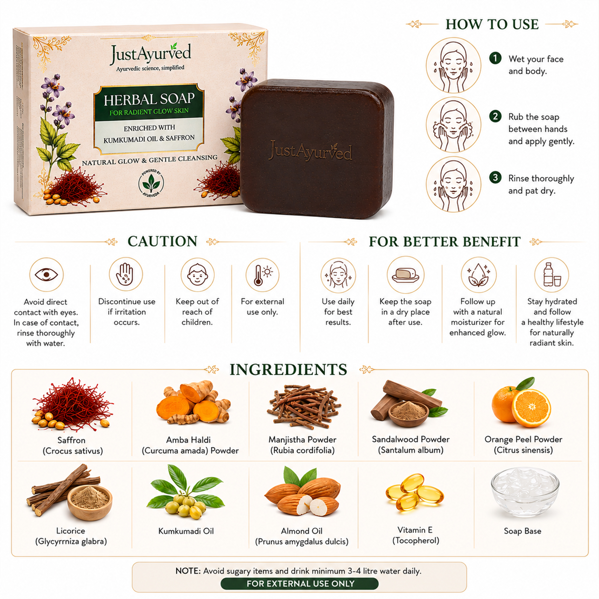 Just Ayurved Herbal Soap