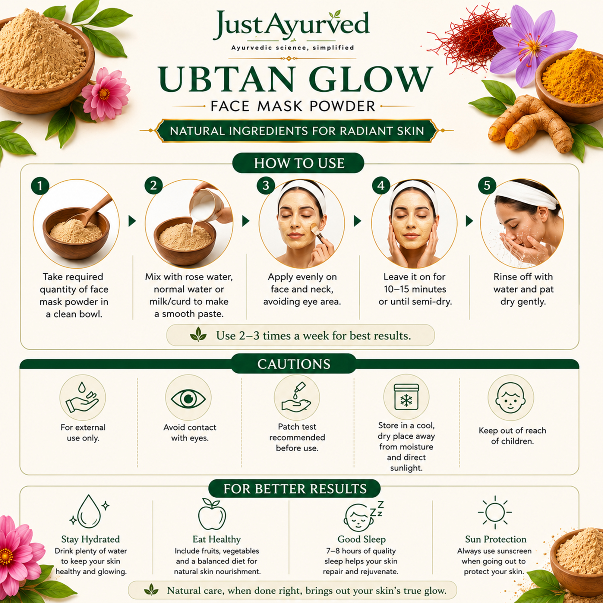 Ubtan Glow Face Mask Powder