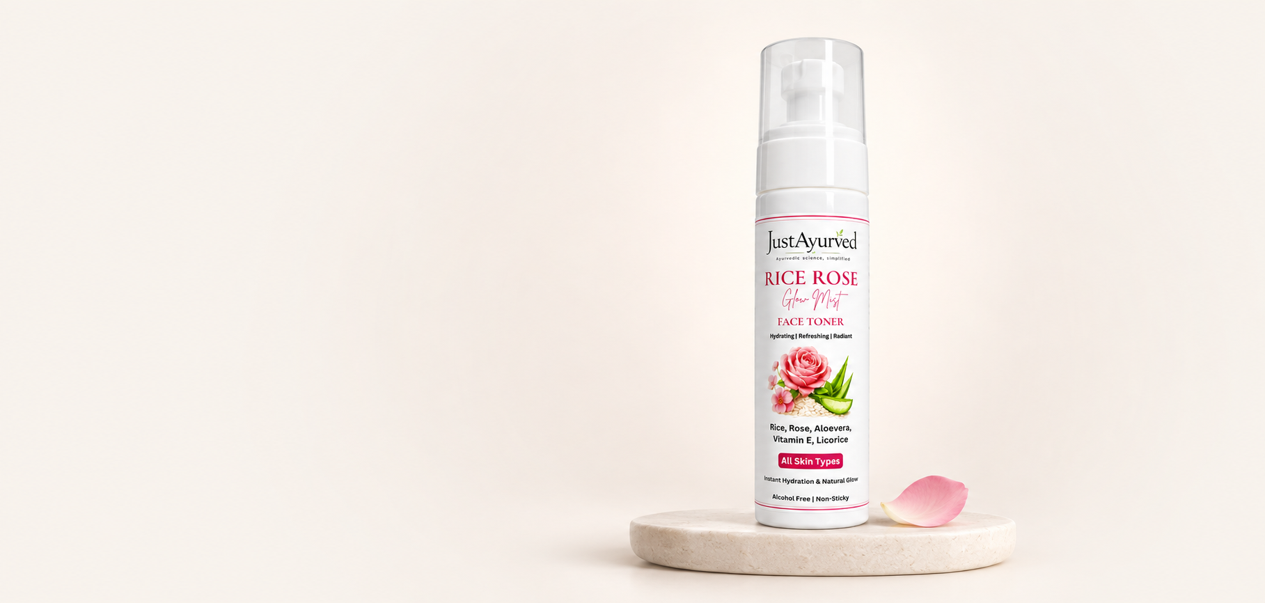 JustAyurved Rice Rose Glow Mist how to use